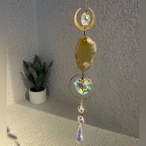 Yellow Agate Crystal Sun Catcher